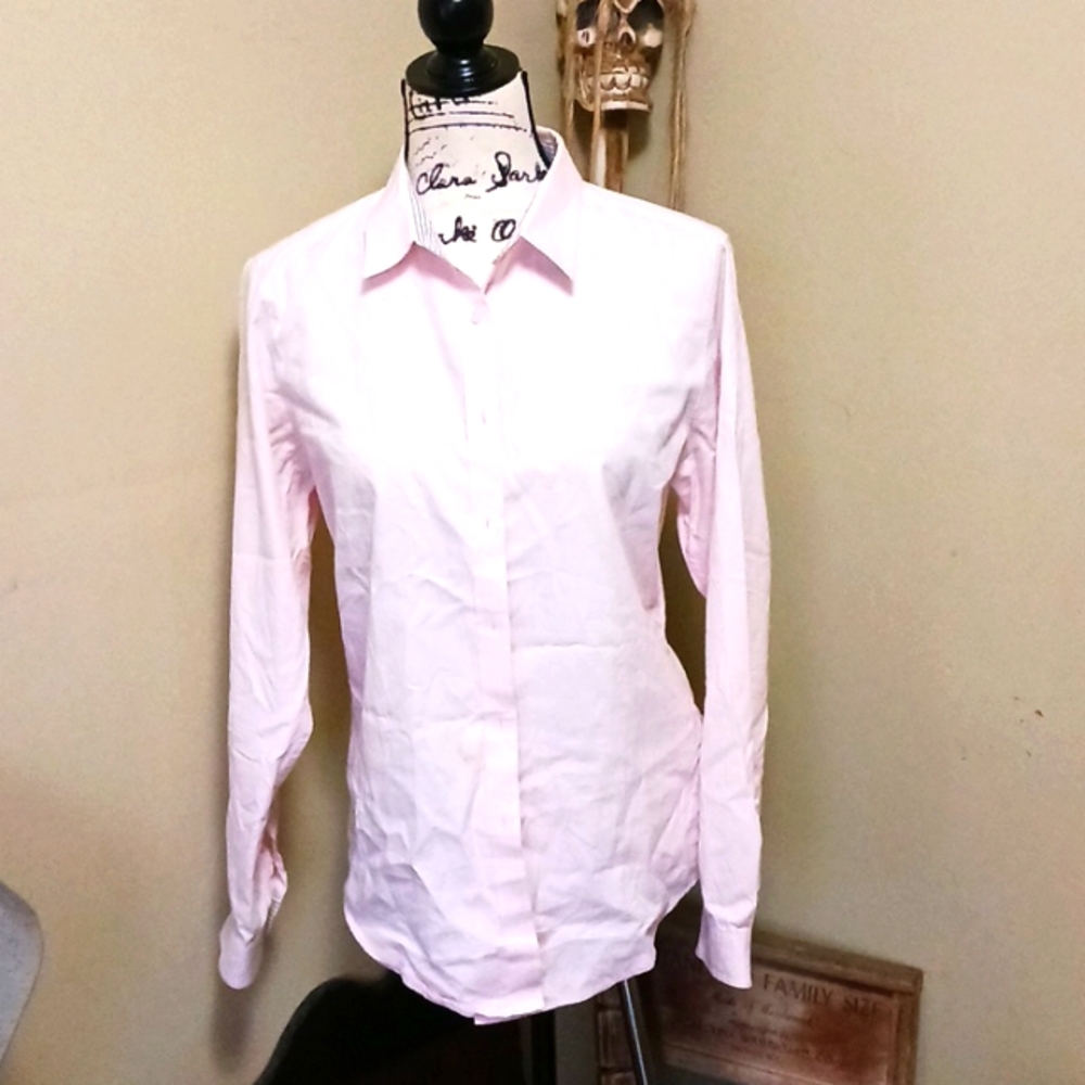 TOMMY HILFIGER Boyfriend Button Up Collared Shirt 100% Cotton